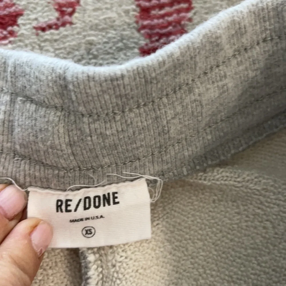 Re/Done Sweatshorts Grey drawstring white logo size XS‎